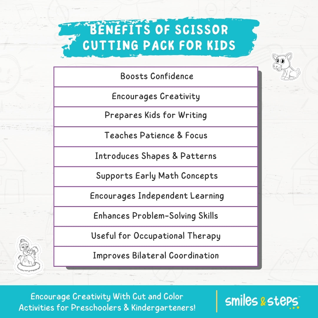 Ultimate Scissor Cutting Pack for Kids – Build Fine Motor Skills, Focus & Confidence