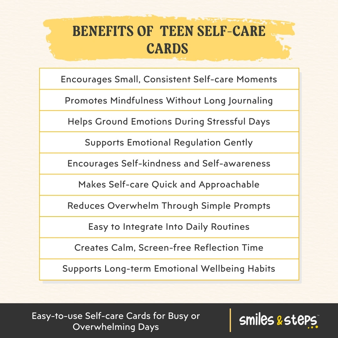 Teen Self-Care Cards – Gentle Daily Support for Overwhelming Days