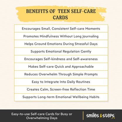 Teen Self-Care Cards – Gentle Daily Support for Overwhelming Days