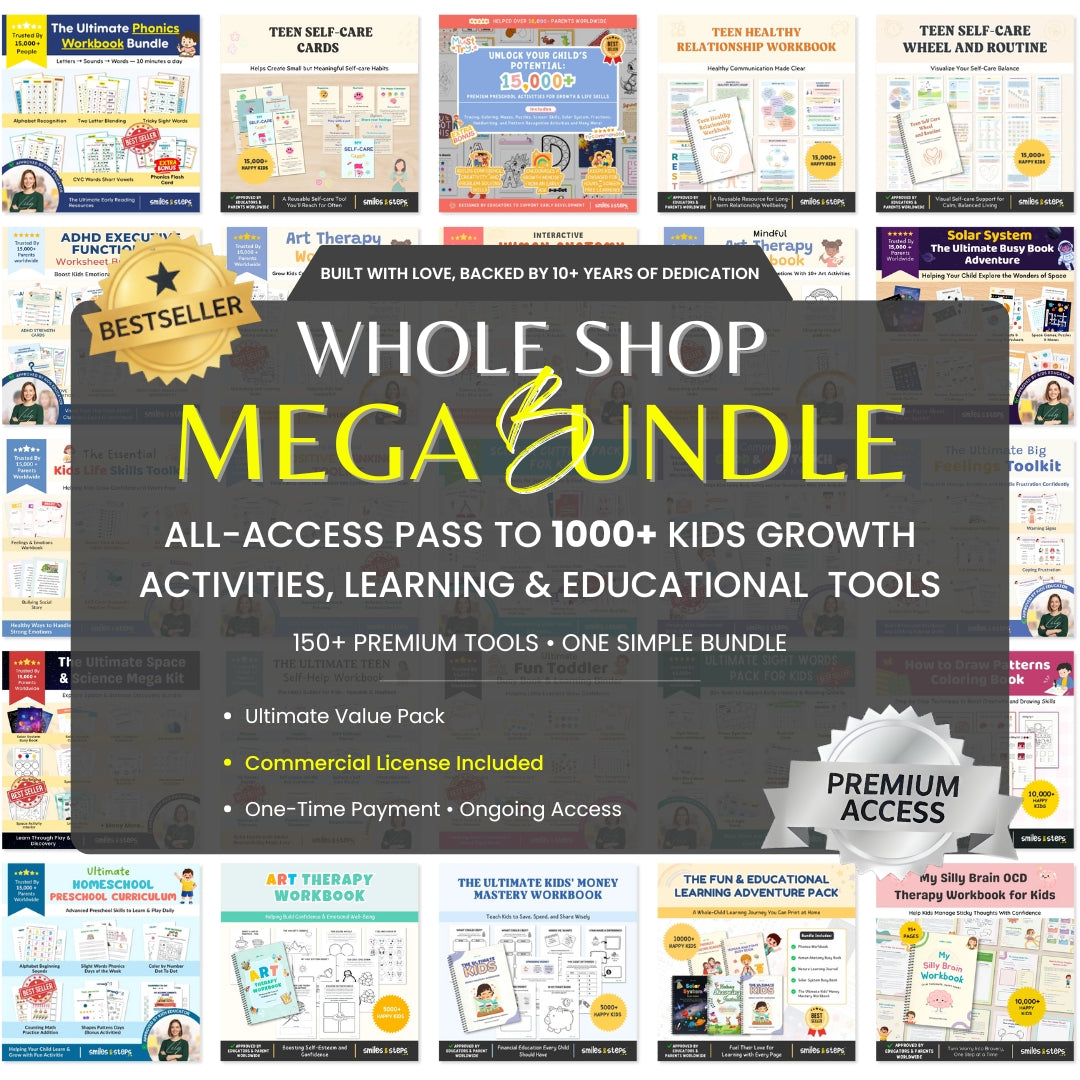 The Whole Shop Learning Bundle – Unlock 100+ Educational Tools for Kids | All-in-One Educational Bundle with Complete Homeschool Resource