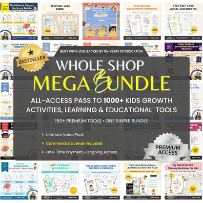 The Whole Shop Learning Bundle – Unlock 100+ Educational Tools for Kids | All-in-One Educational Bundle with Complete Homeschool Resource