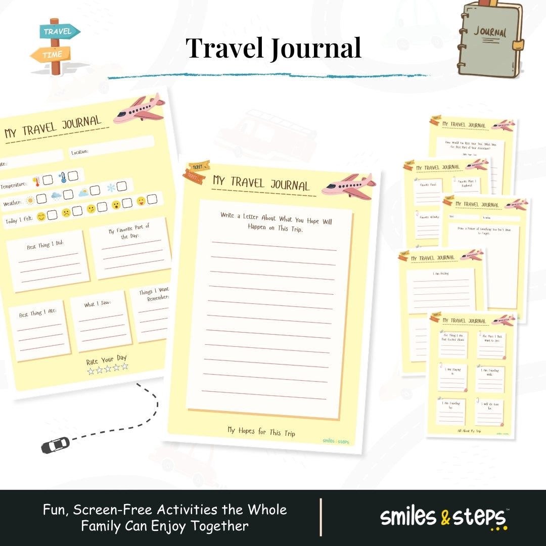 Road Trip Games Bundle for Kids – 125+ Screen-Free Activities, Games & Travel Journal