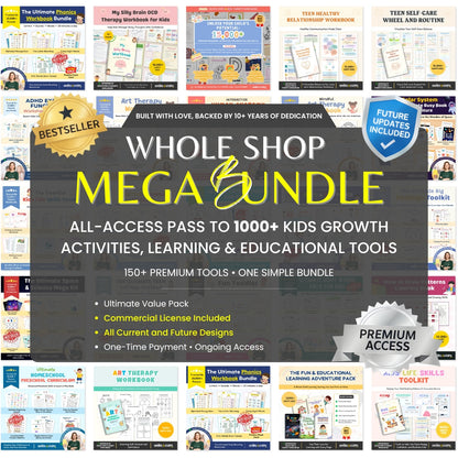The Whole Shop Learning Bundle – Unlock 100+ Educational Tools for Kids | All-in-One Educational Bundle with Complete Homeschool Resource