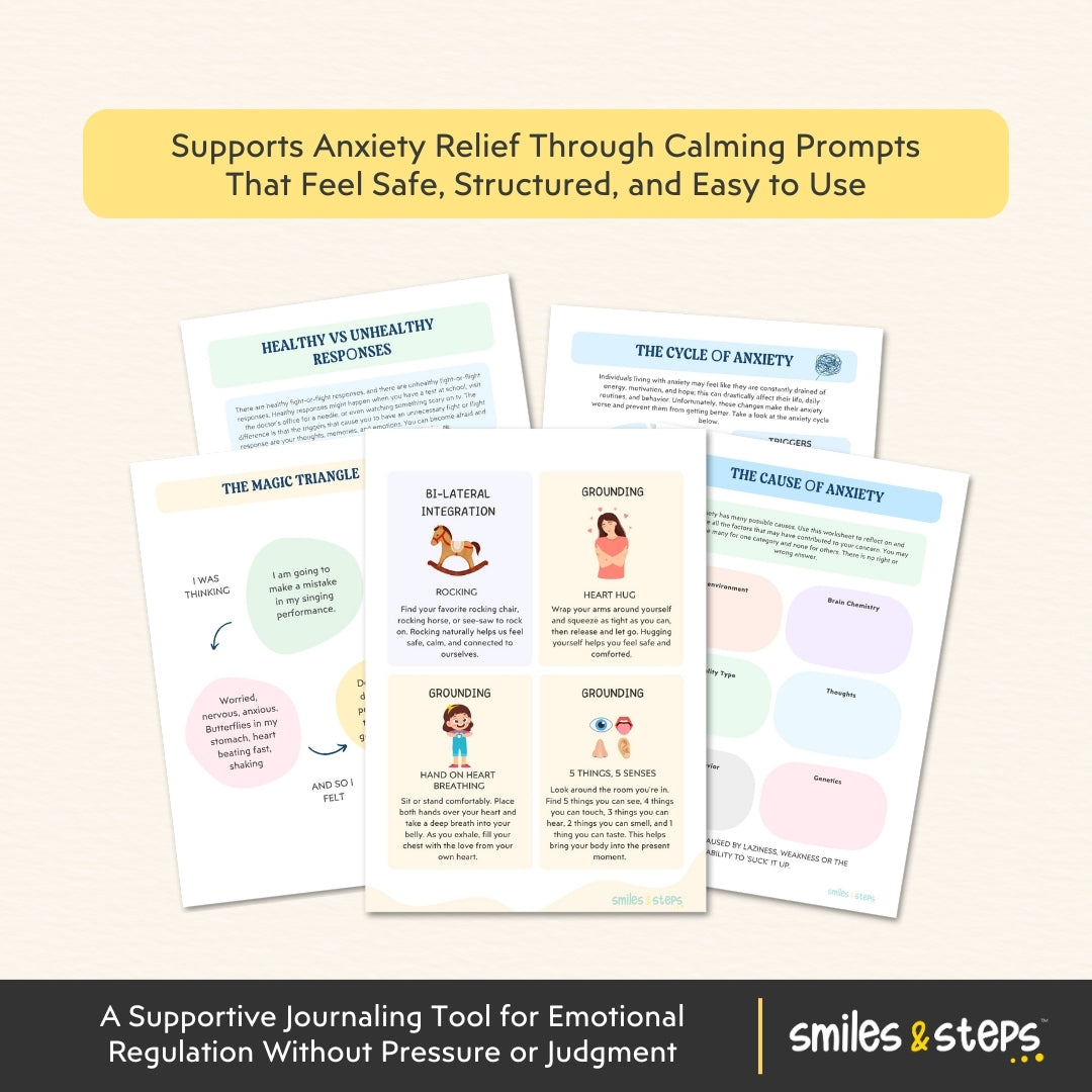 Teen Anxiety Journal - Calm Racing Thoughts & Feel Grounded Again