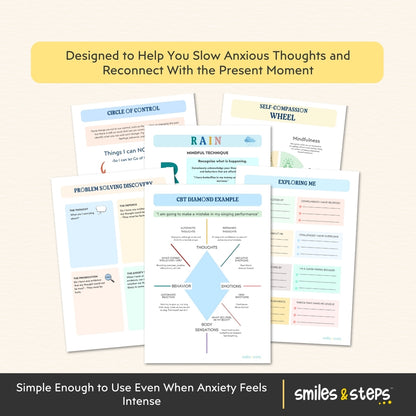 Teen Anxiety Journal - Calm Racing Thoughts & Feel Grounded Again