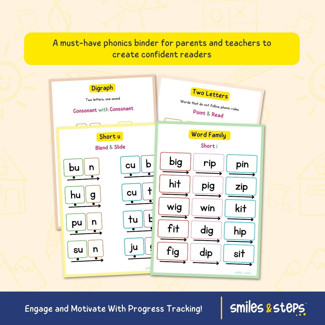 The Ultimate Phonics Workbook Bundle | CVC Words & Sight Words | Read, Blend & Smile