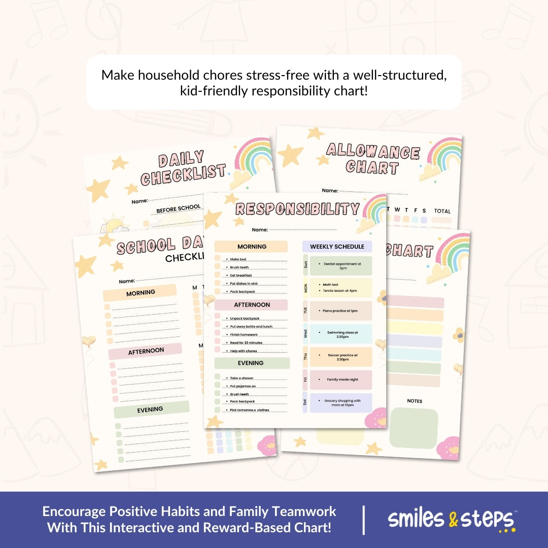 Ultimate Chore Chart for Kids – Build Responsibility & Routines with Smiles, Not Struggles.