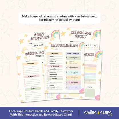 Ultimate Chore Chart for Kids – Build Responsibility & Routines with Smiles, Not Struggles.