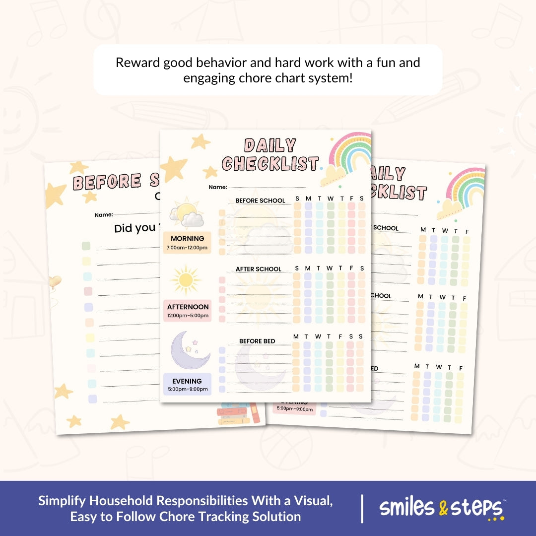 Ultimate Chore Chart for Kids – Build Responsibility & Routines with Smiles, Not Struggles.